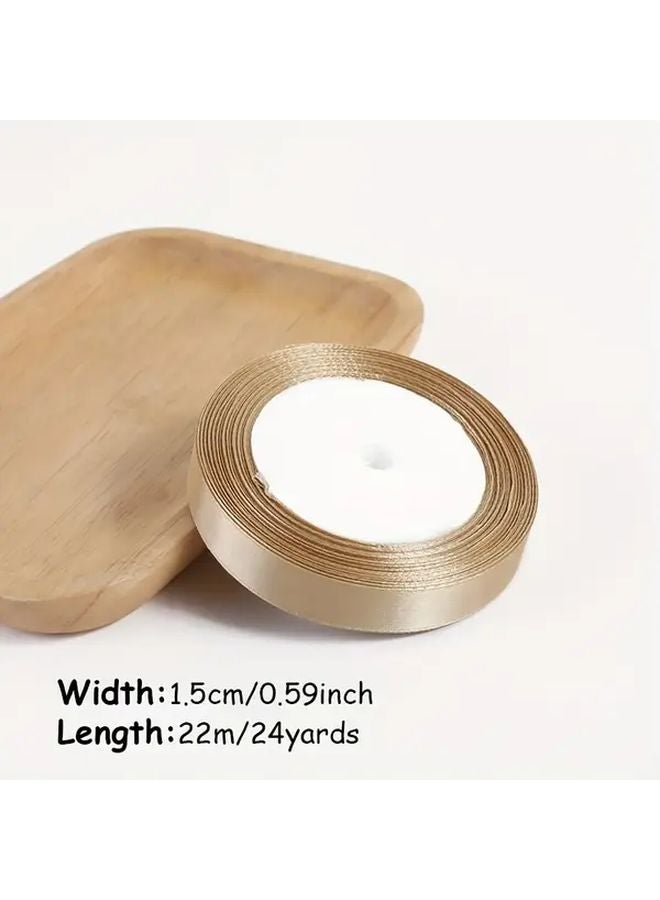 Champagne Gold Satin Ribbon 24 Yards 0 59 Inch Wide For Gift Wrapping Crafts - Image 5